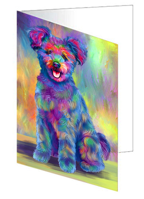Paradise Wave Pumi Dog Handmade Artwork Assorted Pets Greeting Cards and Note Cards with Envelopes for All Occasions and Holiday Seasons GCD79874