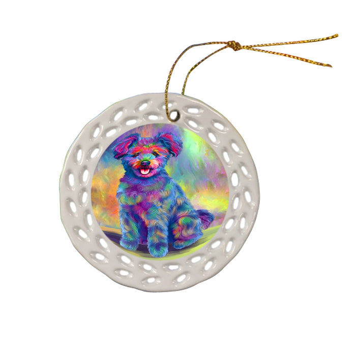 Paradise Wave Pumi Dog Doily Ornament DPOR58405