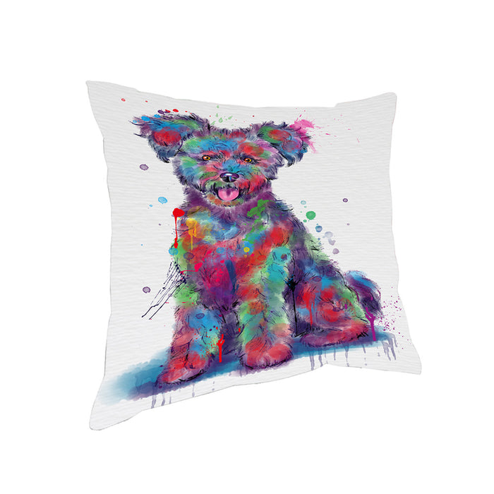 Watercolor Pumi Dog Pillow with Top Quality High-Resolution Images - Ultra Soft Pet Pillows for Sleeping - Reversible & Comfort - Ideal Gift for Dog Lover - Cushion for Sofa Couch Bed - 100% Polyester