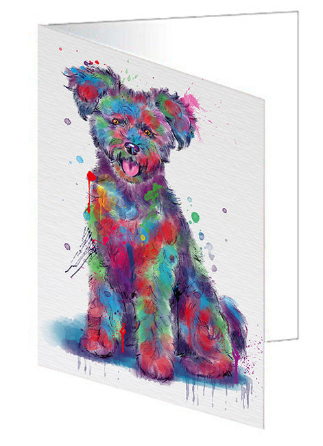 Watercolor Pumi Dog Handmade Artwork Assorted Pets Greeting Cards and Note Cards with Envelopes for All Occasions and Holiday Seasons GCD80000