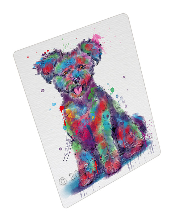 Watercolor Pumi Dog Cutting Board - For Kitchen - Scratch & Stain Resistant - Designed To Stay In Place - Easy To Clean By Hand - Perfect for Chopping Meats, Vegetables