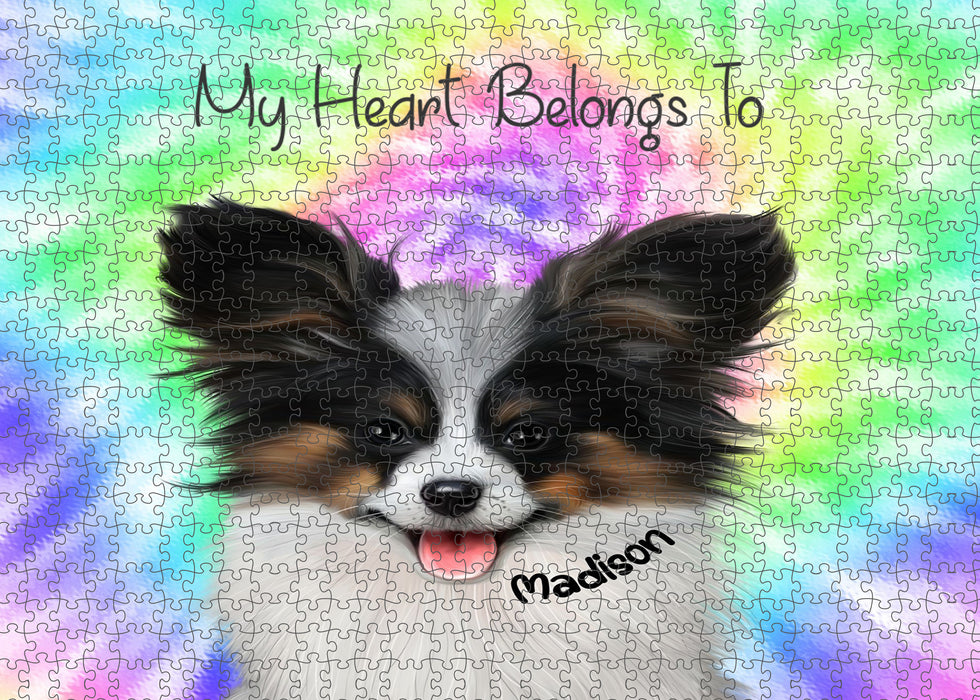 Custom Add Your Photo Here PET Dog Cat Photos on Tie Dye Puzzle