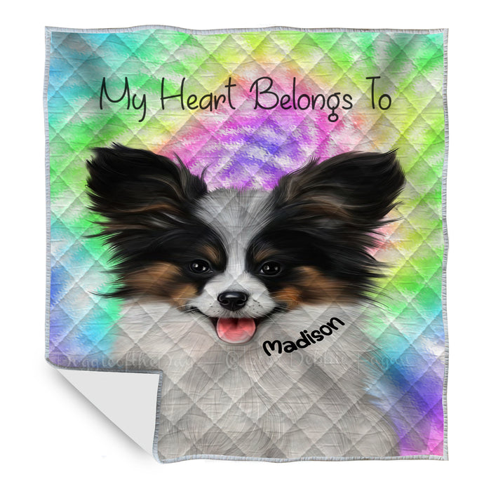 Custom Add Your Photo Here PET Dog Cat Photos on Tie Dye Quilt