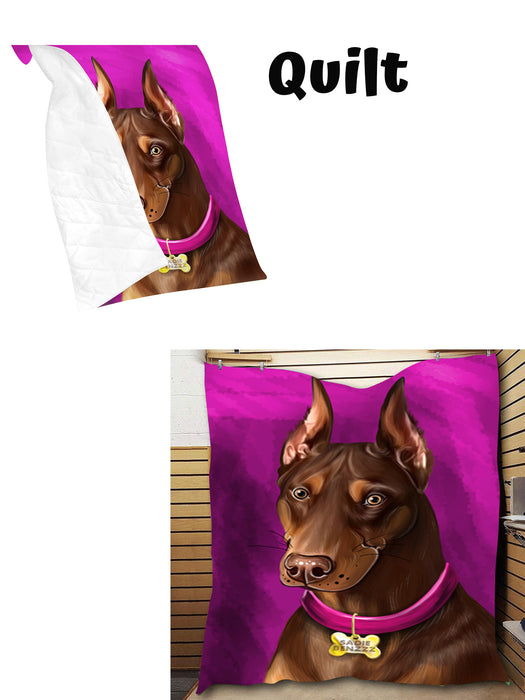 Add Your PERSONALIZED PET Painting Portrait on Quilt