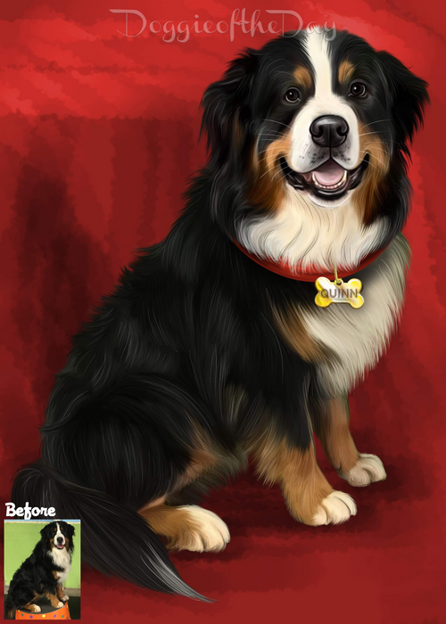 Digital Painting PERSONALIZED PET PORTRAIT! Custom Pet Dog or Cat Art