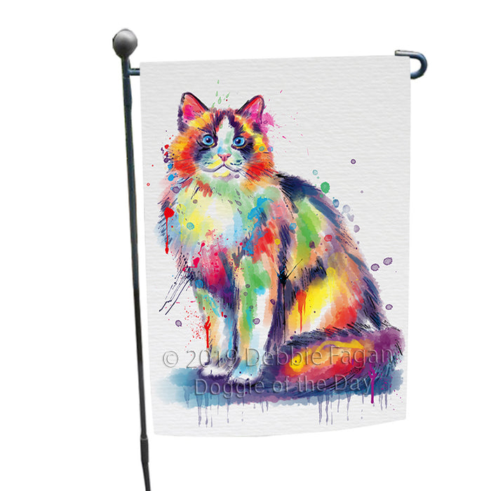 Watercolor Ragdoll Cat Garden Flag GFLG66125