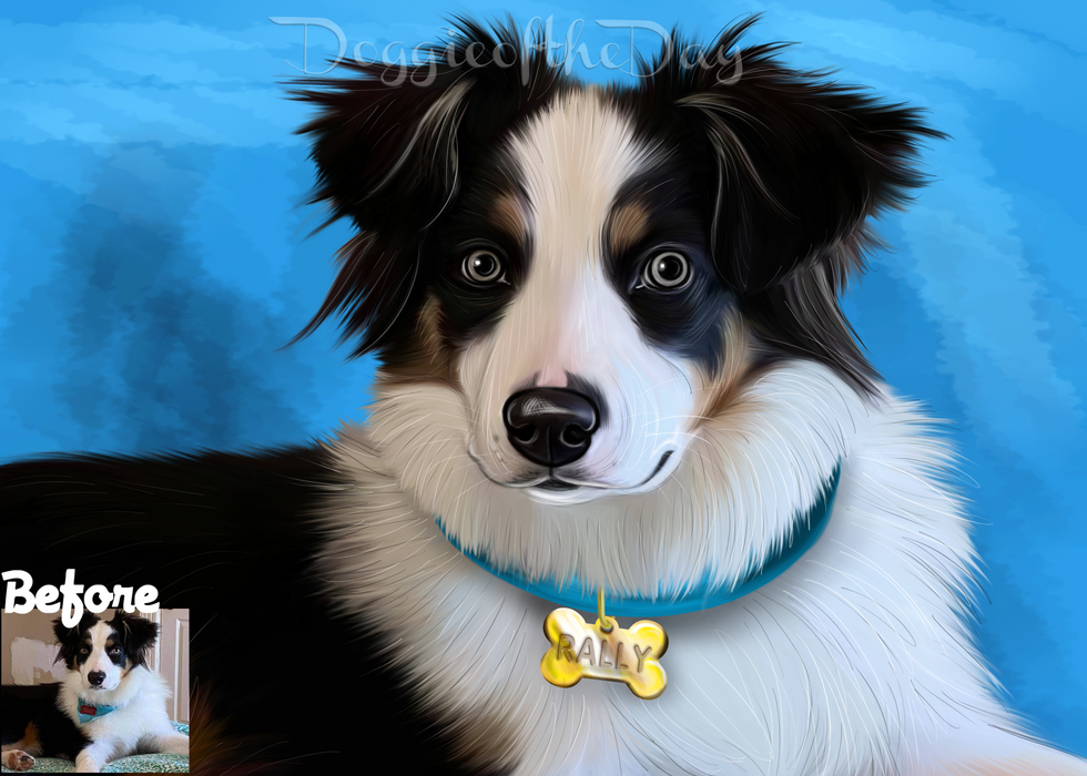 Digital Painting PERSONALIZED PET PORTRAIT! Custom Pet Dog or Cat Art