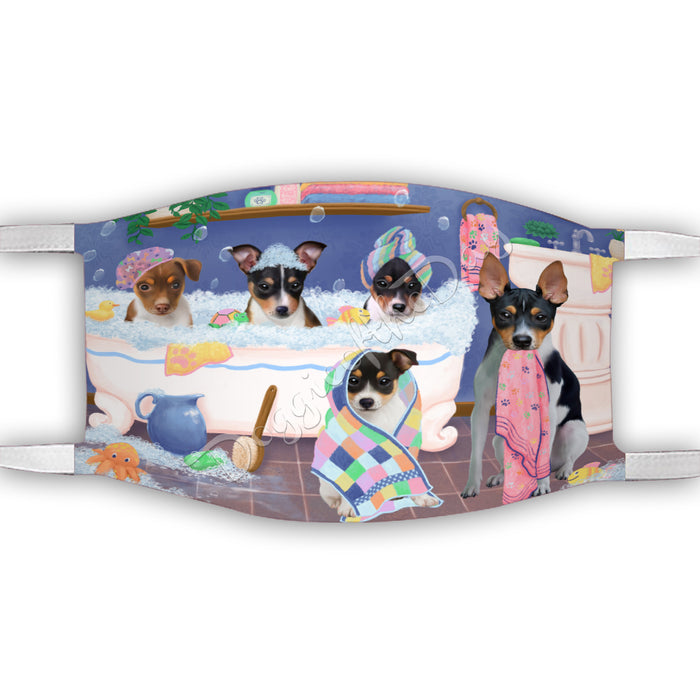 Rub A Dub Dogs In A Tub  Rat Terrier Dogs Face Mask FM49530