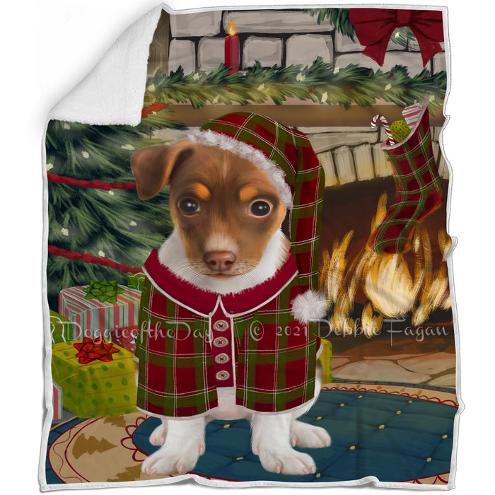 The Stocking was Hung Rat Terrier Dog Blanket BLNKT119586