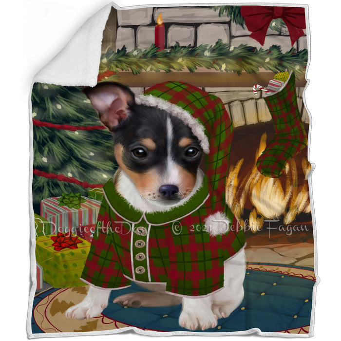 The Stocking was Hung Rat Terrier Dog Blanket BLNKT119595
