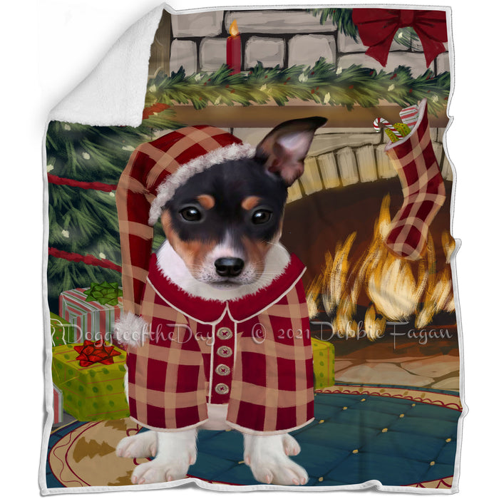 The Stocking was Hung Rat Terrier Dog Blanket BLNKT119604