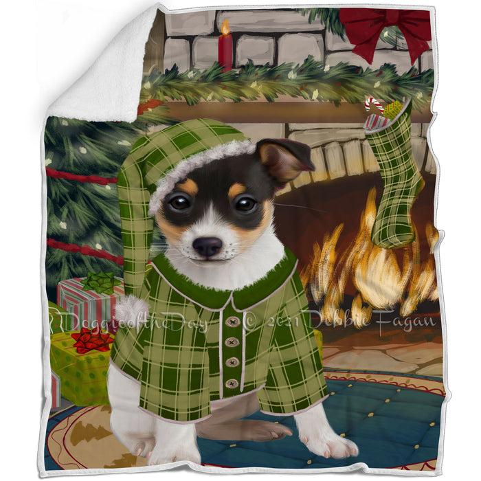 The Stocking was Hung Rat Terrier Dog Blanket BLNKT119613