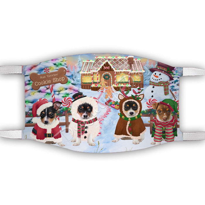 Holiday Gingerbread Cookie Rat Terrier Dogs Shop Face Mask FM48921