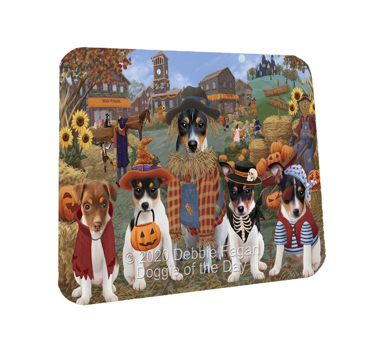 Halloween 'Round Town Rat Terrier Dogs Coasters Set of 4 CSTA57978