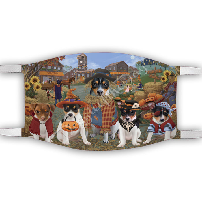 Halloween 'Round Town Rat Terrier Dogs Face Mask FM49980