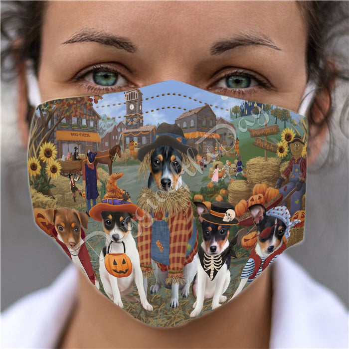 Halloween 'Round Town Rat Terrier Dogs Face Mask FM49980