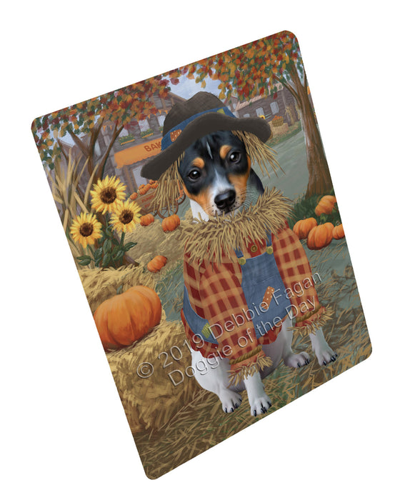 Fall Pumpkin Scarecrow Rat Terrier Dogs Cutting Board - For Kitchen - Scratch & Stain Resistant - Designed To Stay In Place - Easy To Clean By Hand - Perfect for Chopping Meats, Vegetables