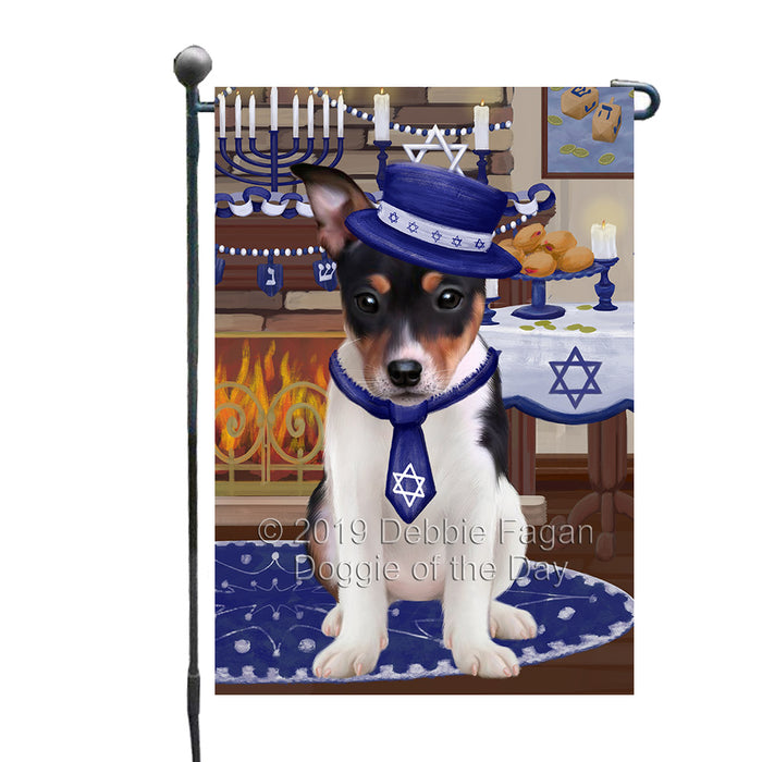 Happy Hanukkah Rat Terrier Dog Garden Flag GFLG65828