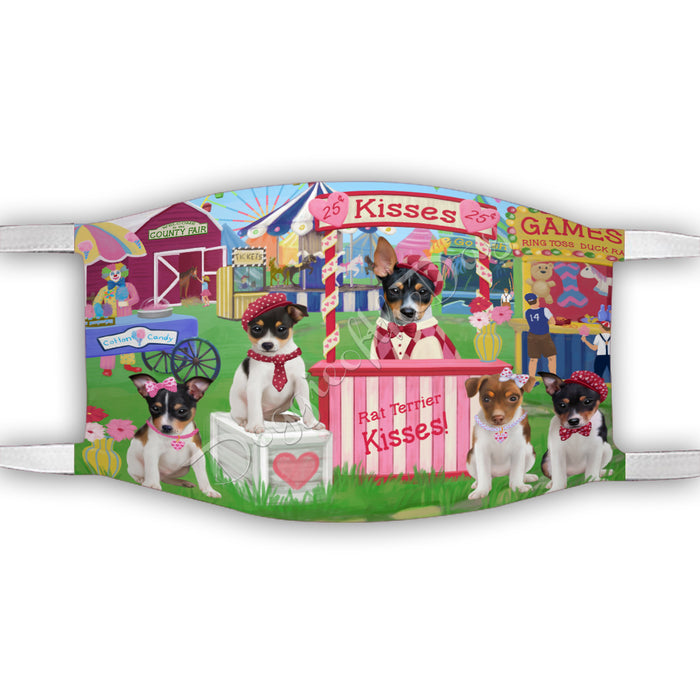 Carnival Kissing Booth Rat Terrier Dogs Face Mask FM48071