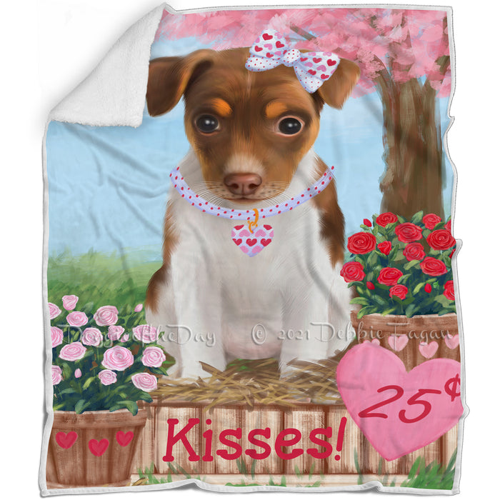 Rosie 25 Cent Kisses Rat Terrier Dog Blanket BLNKT123402