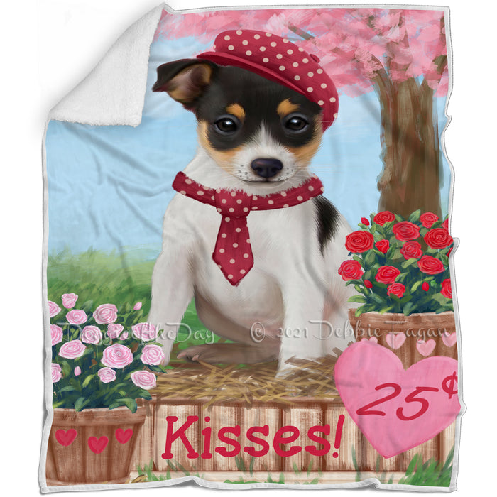 Rosie 25 Cent Kisses Rat Terrier Dog Blanket BLNKT123411