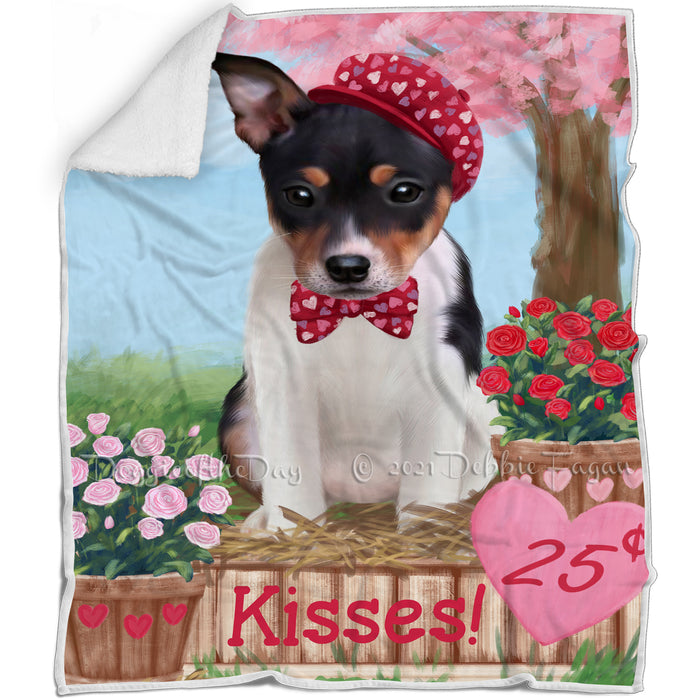 Rosie 25 Cent Kisses Rat Terrier Dog Blanket BLNKT123420
