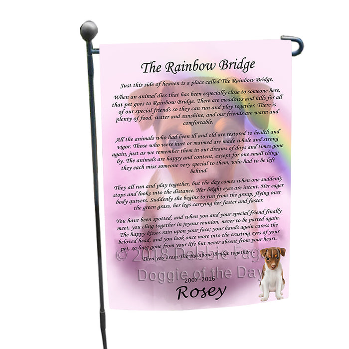 Rainbow Bridge Rat Terrier Dog Garden Flag GFLG56251