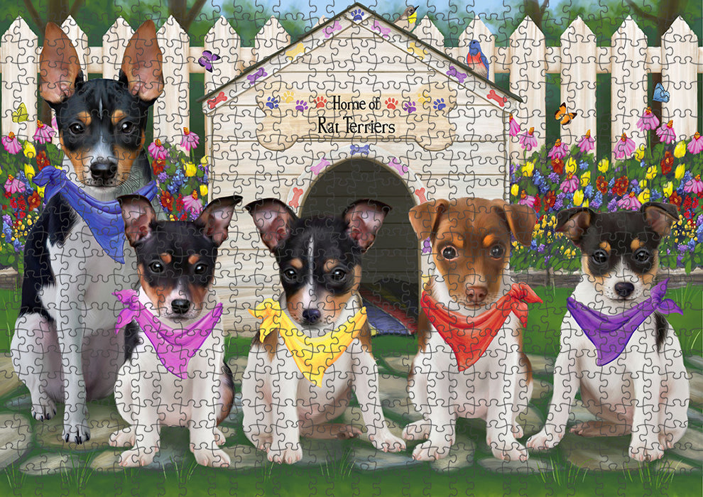 Spring Dog House Rat Terriers Dog Puzzle  PUZL54453