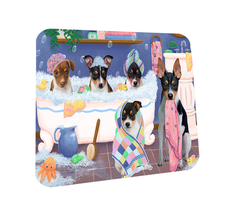 Rub A Dub Dogs In A Tub Rat Terriers Dog Coasters Set of 4 CST56770