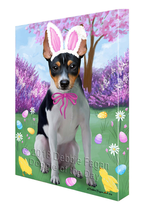 Rat Terrier Dog Easter Holiday Canvas Wall Art CVS59880