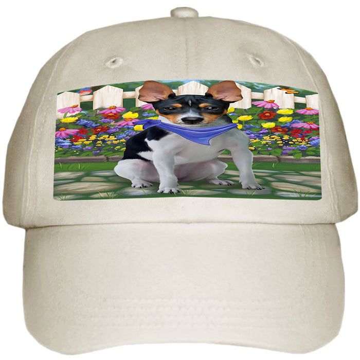 Spring Floral Rat Terrier Dog Ball Hat Cap HAT54390