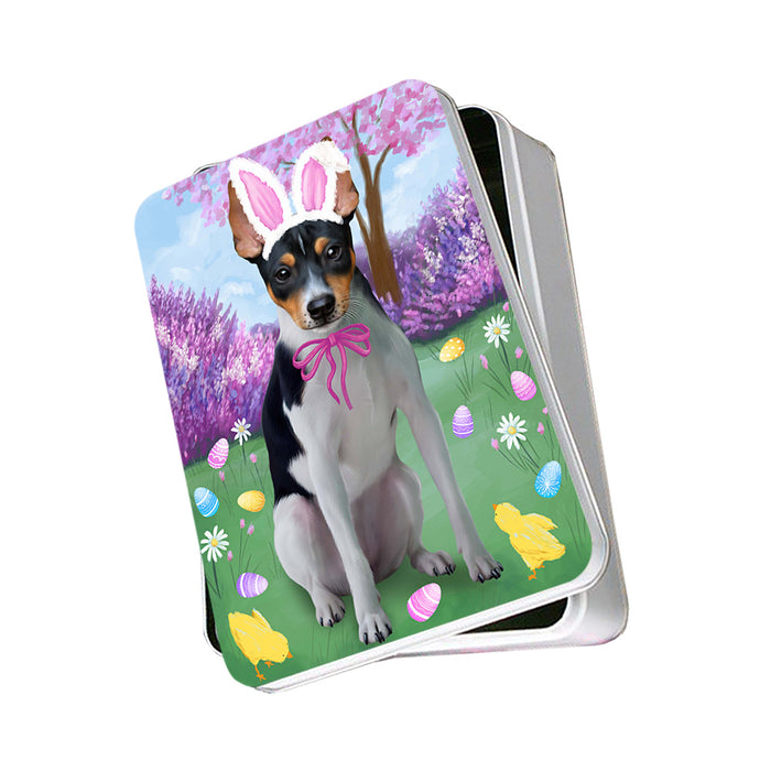 Rat Terrier Dog Easter Holiday Photo Storage Tin PITN49229