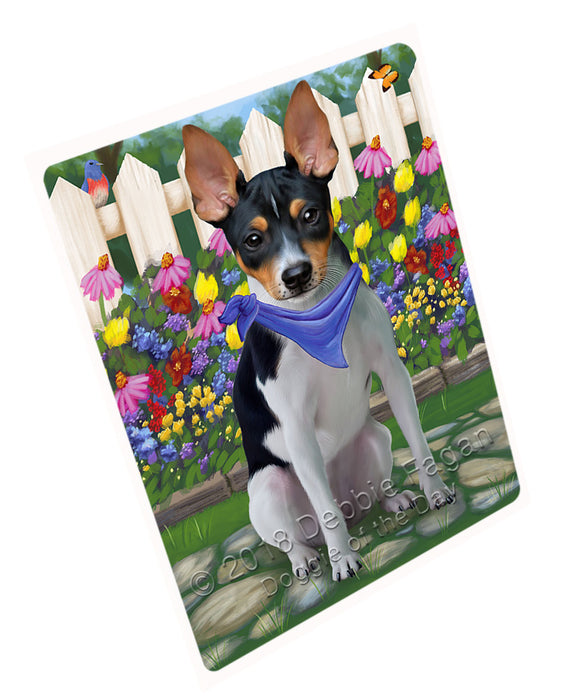 Spring Floral Rat Terrier Dog Cutting Board C54681