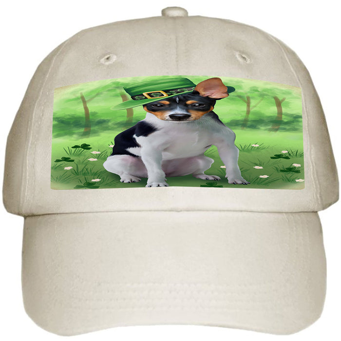 St. Patricks Day Irish Portrait Rat Terrier Dog Ball Hat Cap HAT51822