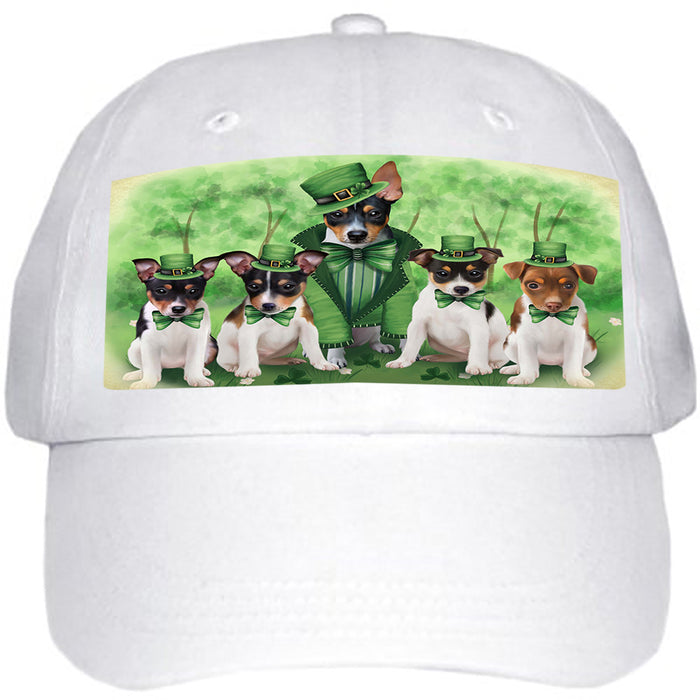 St. Patricks Day Irish Family Portrait Rat Terriers Dog Ball Hat Cap HAT51825