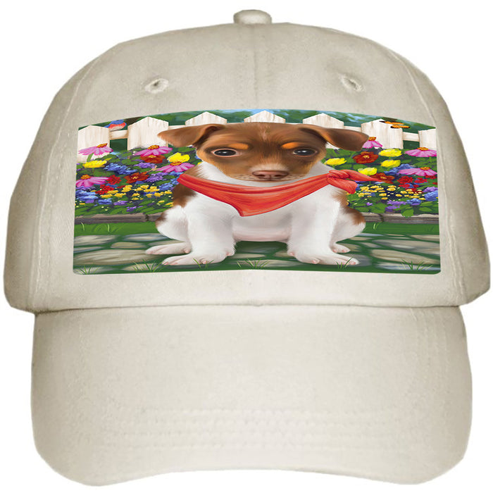 Spring Floral Rat Terrier Dog Ball Hat Cap HAT54393