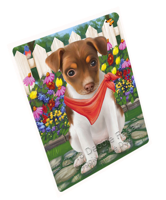 Spring Floral Rat Terrier Dog Cutting Board C54684