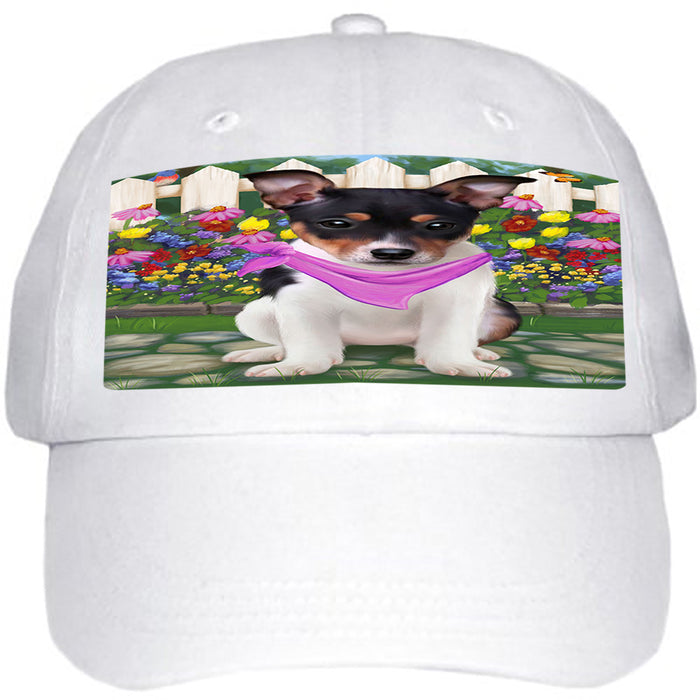 Spring Floral Rat Terrier Dog Ball Hat Cap HAT54396