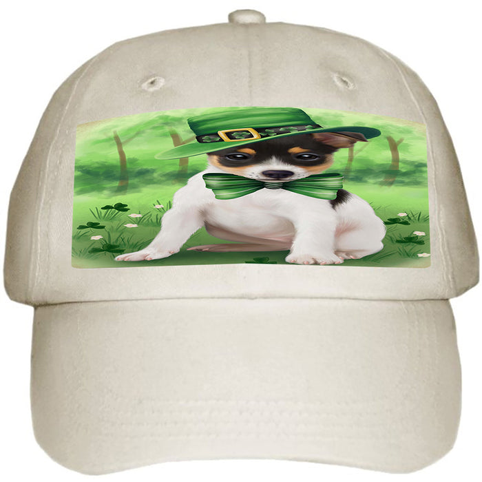 St. Patricks Day Irish Portrait Rat Terrier Dog Ball Hat Cap HAT51828