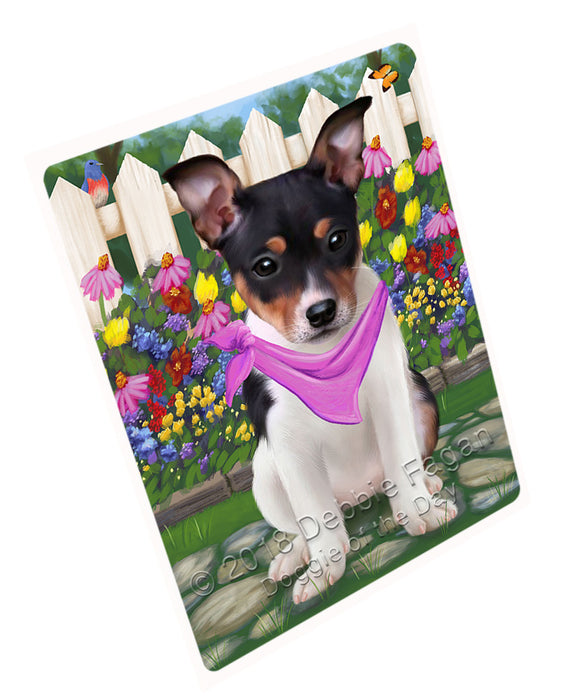 Spring Floral Rat Terrier Dog Cutting Board C54687