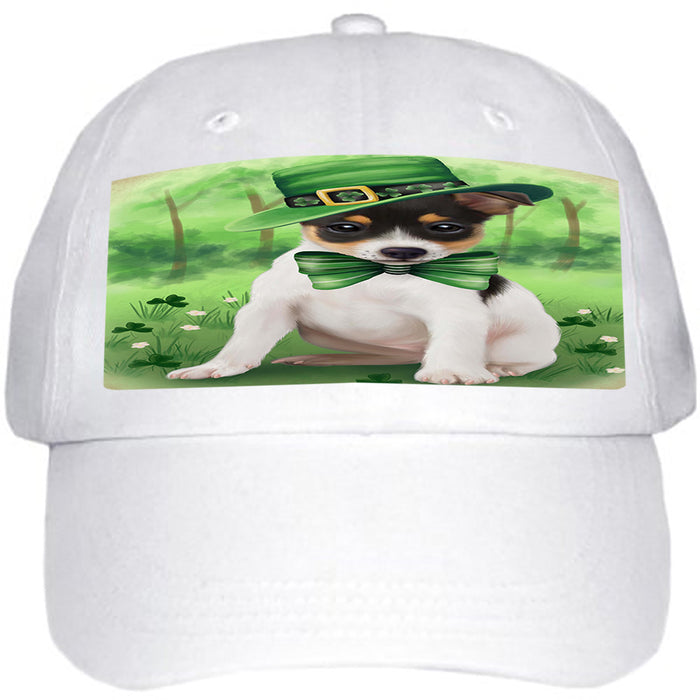 St. Patricks Day Irish Portrait Rat Terrier Dog Ball Hat Cap HAT51828
