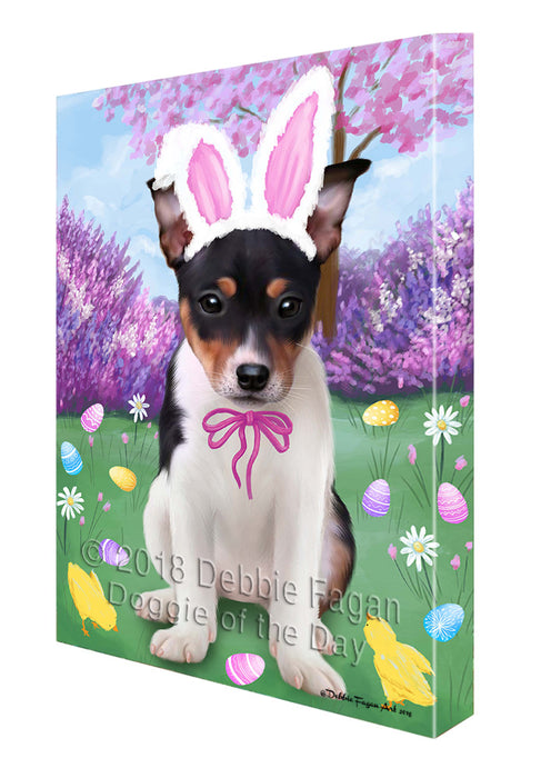 Rat Terrier Dog Easter Holiday Canvas Wall Art CVS59898