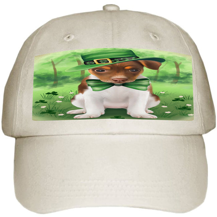 St. Patricks Day Irish Portrait Rat Terrier Dog Ball Hat Cap HAT51831