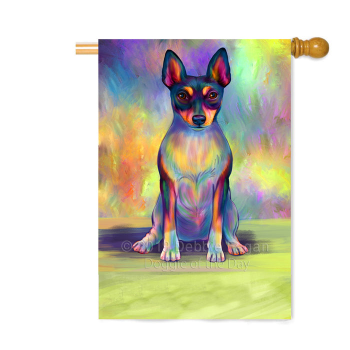 Personalized Paradise Wave Rat Terrier Dog Custom House Flag FLG-DOTD-A60122