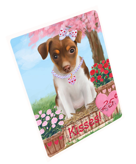 Rosie 25 Cent Kisses Rat Terrier Dog Large Refrigerator / Dishwasher Magnet RMAG98256
