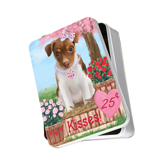 Rosie 25 Cent Kisses Rat Terrier Dog Photo Storage Tin PITN55941
