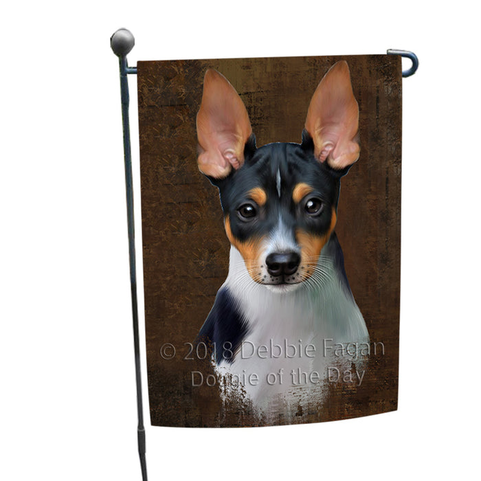 Rustic Rat Terrier Dog Garden Flag GFLG54532