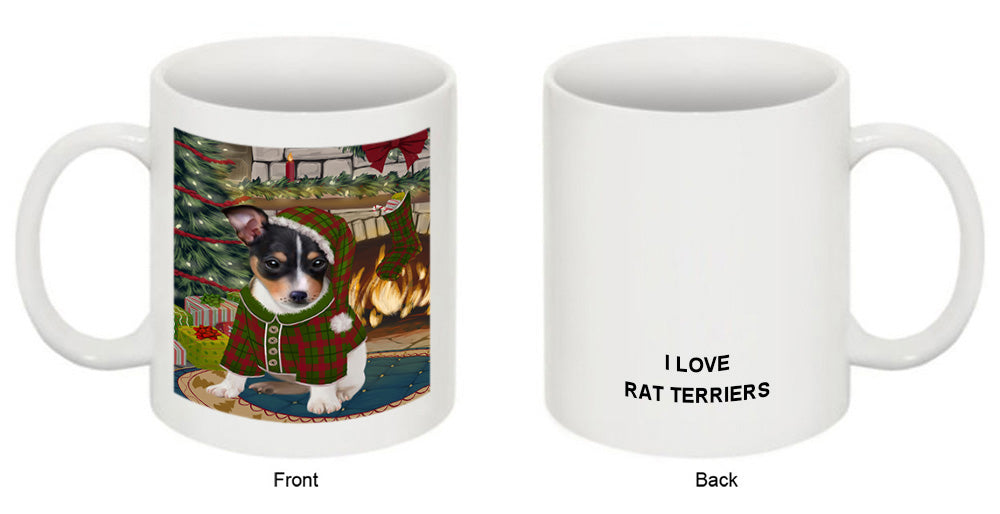 The Stocking was Hung Rat Terrier Dog Coffee Mug MUG50972