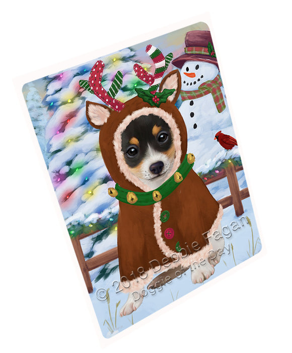 Christmas Gingerbread House Candyfest Rat Terrier Dog Magnet MAG74610 (Small 5.5" x 4.25")