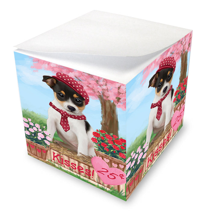 Rosie 25 Cent Kisses Rat Terrier Dog Note Cube NOC54071
